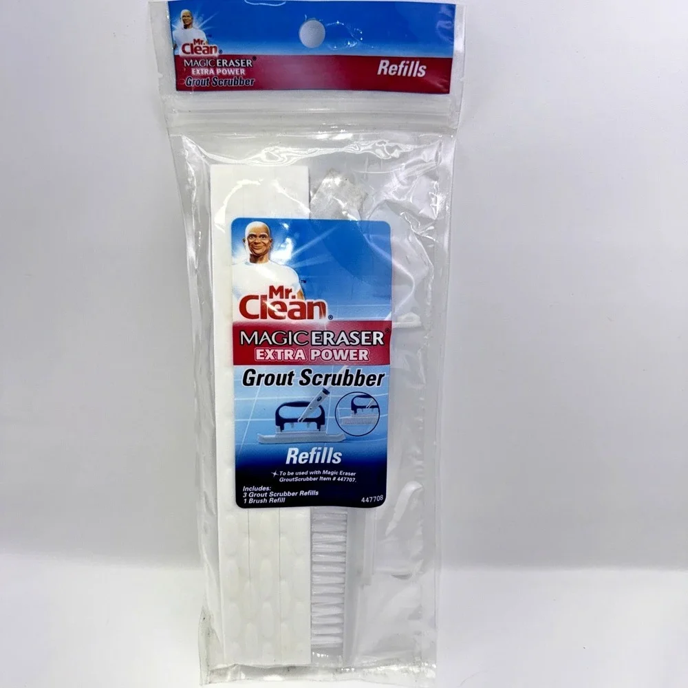 Mr Clean Magic Eraser Extra Power Grout Scrubber Refills 4 Pc Set NOS